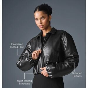 BRAND NEW ALO FAUX LEATHER JACKET